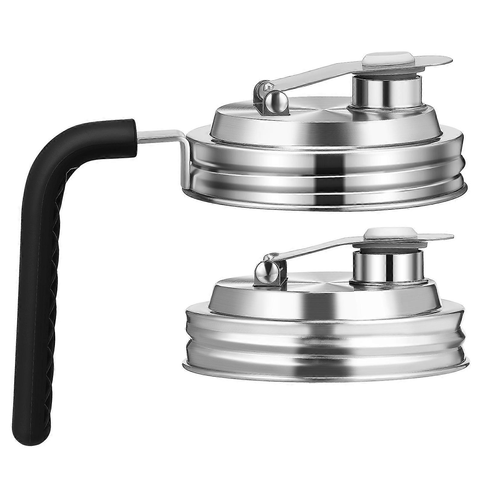 Stainless Steel Lid Jar Jar Lids for Airtight Seal and Storage 10Pcs