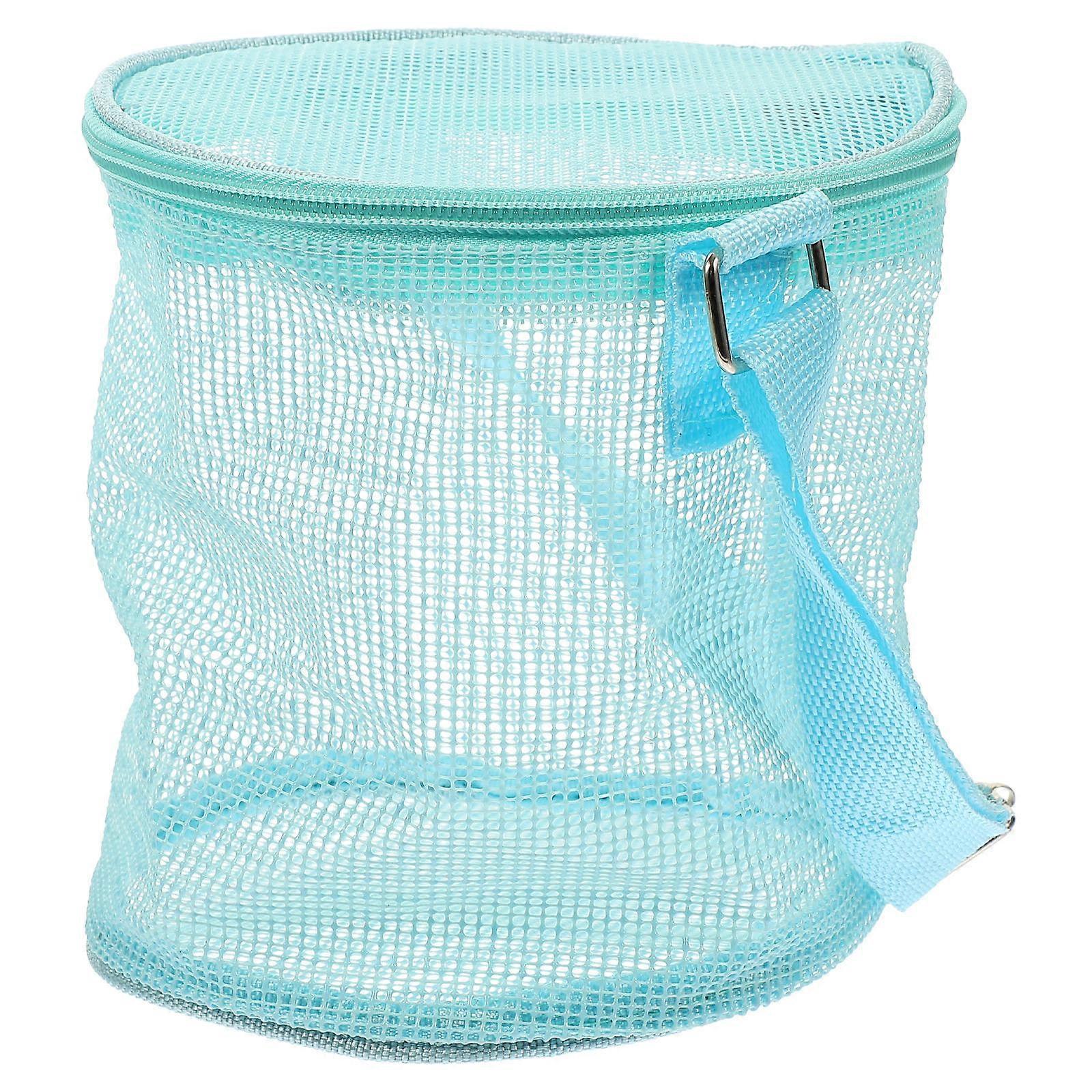 Portable Beach Toy Bag Kids Mesh Beach Bag for Shell Storage 2Pcs Pouch