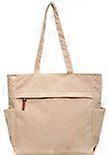 S&E Large Tote Bag with Multiple Compartments  Practical & Versatile - Beige