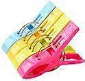 Large clothespins - 12 pieces - colored - 12 cm - plastic - Multifunctional