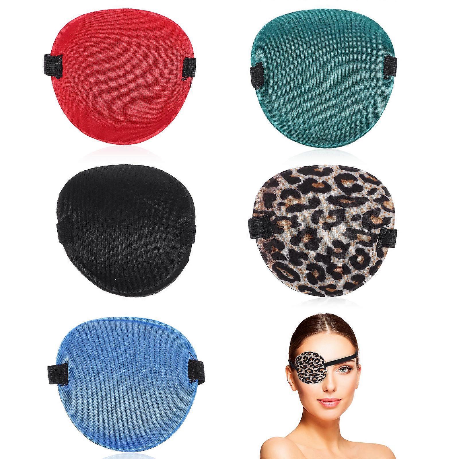 Adjustable Eye Mask Single Eye Cover for Strabismus Treatment Assorted Color Polyester Light Blocker 10Pcs