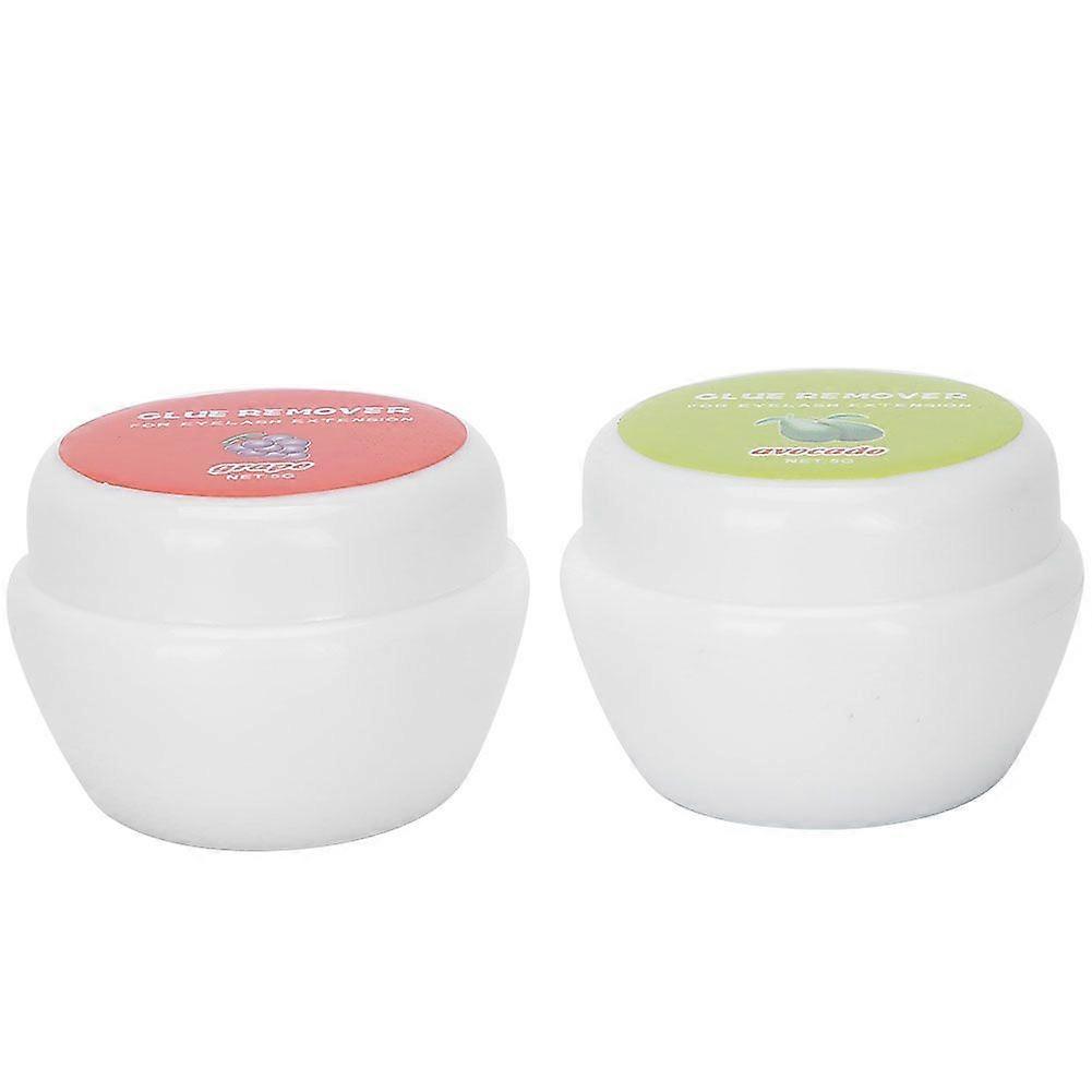 10g Eyelash Glue Remover No Stimulation Eyelash Extension Glue Adhesive Remover(5g Avocado +5g Purple Grape Flavor )