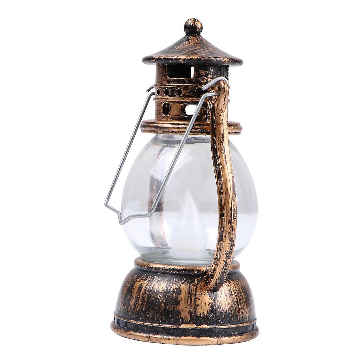 Bronze Rustic Kerosene Lantern Halloween Prop Decorative Lighting 1Pack for Adults
