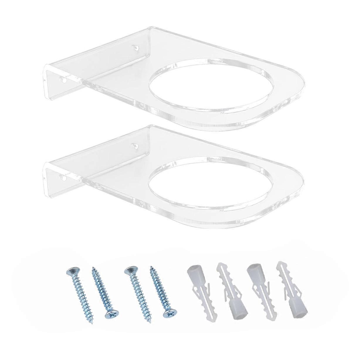 2 Pack Basketball Holder Wall Mount Acrylic Football Display Rack