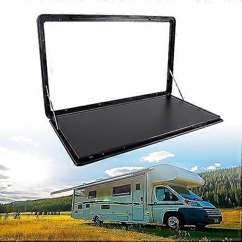 RV External Folding Hanging Table Aluminum WallMount DropLeaf 60x45cm 25Kg Load