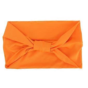 Bandeau en tissu croisé torsadé, nœud, antidérapant, extensible, accessoires pour cheveux pour femmes (orange)