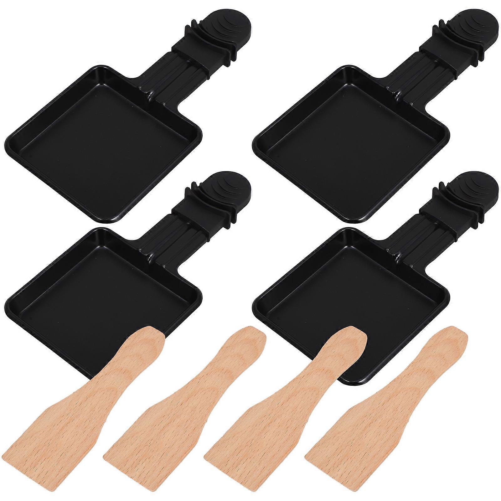 Mini Raclette Pan for Cheese Melting with 12Sets Nonstick Grill