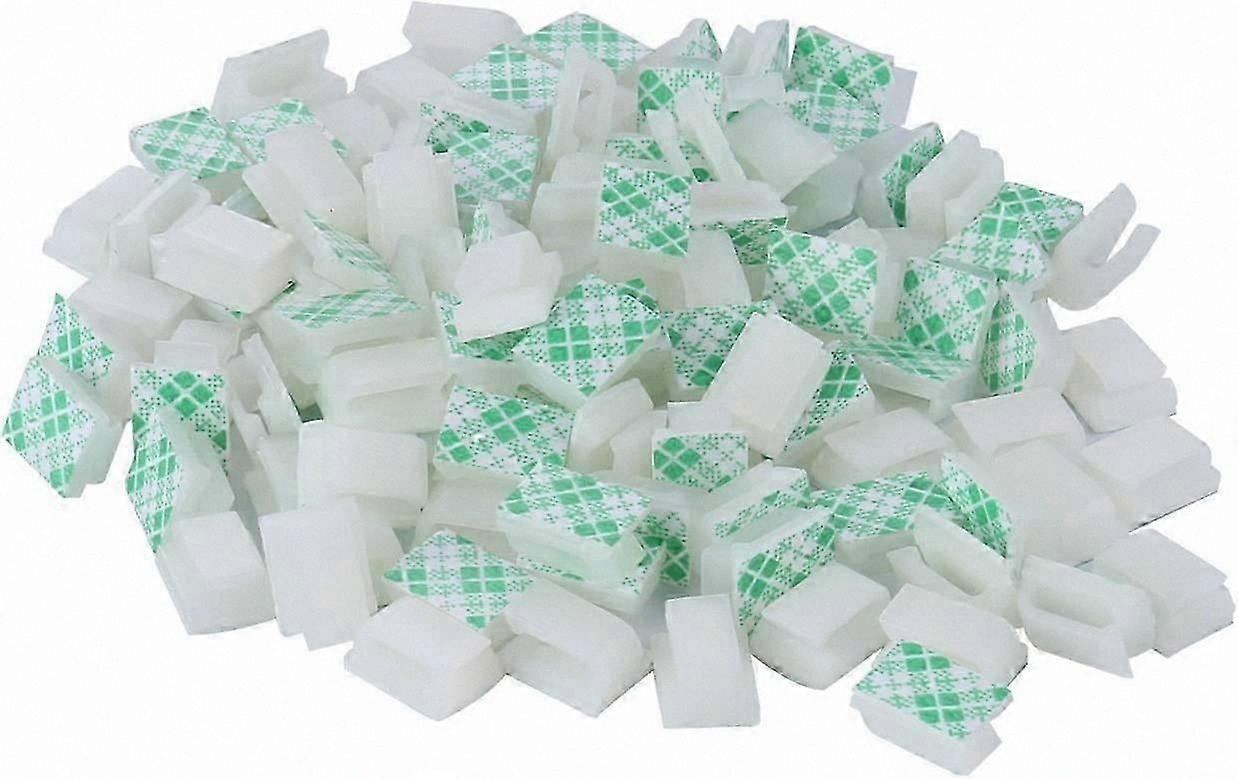 Adhesive Wire Clips for Cable Management, 100-Pack Organizers for Ethernet and Wires