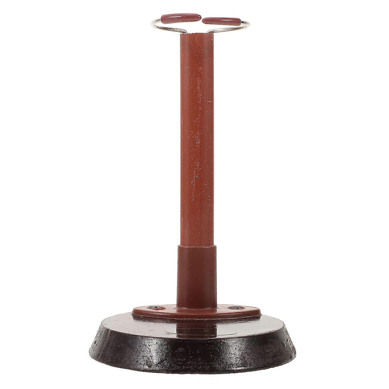 Brown Doll Holder Stand for Display Use Made of Wood Plastic Iron