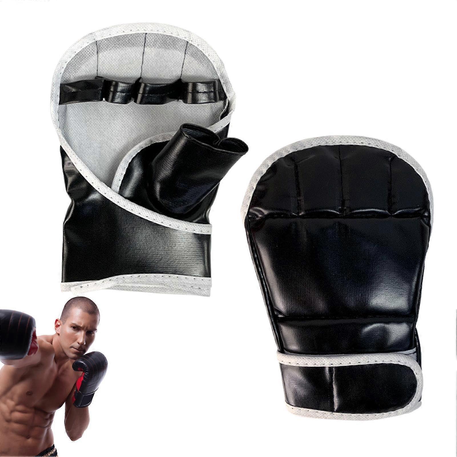 Open Palm Training Gloves Half Finger Boxing Gloves For Sparring Adjustable Gloves For Men And Women