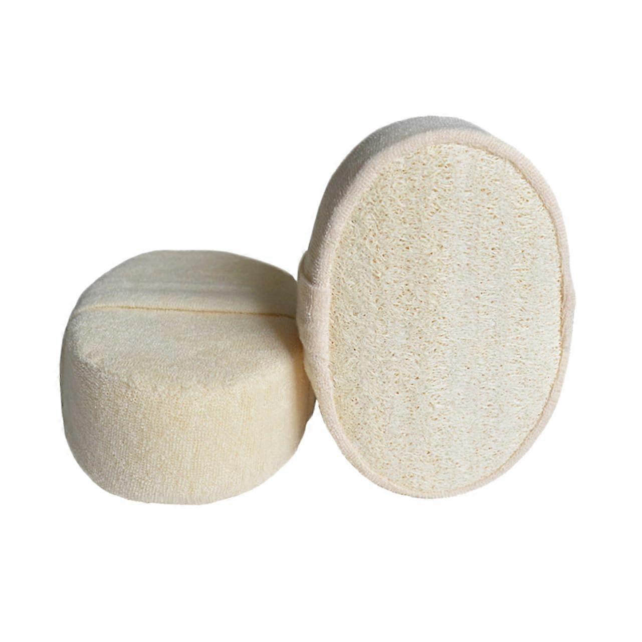 Natural Loofah Sponge 2pc Set Bath Ball Exfoliating Shower Brush for Dead Skin Removal and Improved Circulation