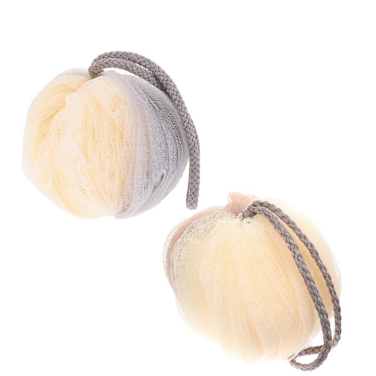 Bath Shower Ball Bathing Scrubber for Shower 2Pcs Comfortable Mesh Poufs
