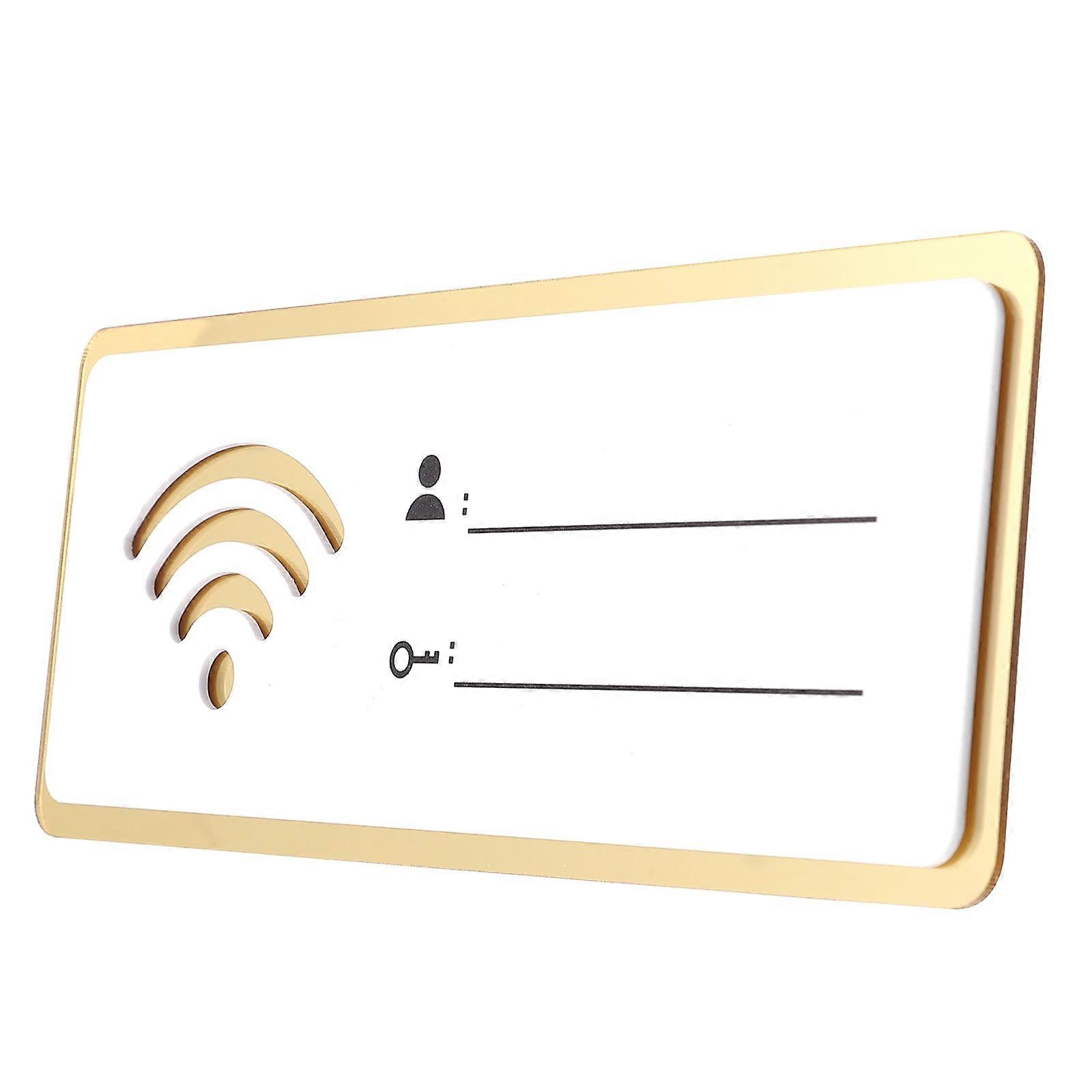 Wifi Sign Acrylic 6Pcs Rewritable Account And Password Display For Bar Restroom Hotel And Public Place