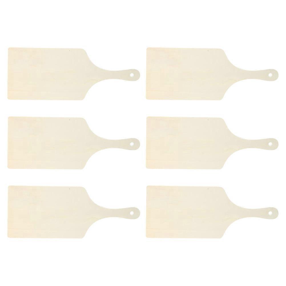 Decorative Wood Tray with Handle for DIY Drawing 18Pcs Small Chopping Boards