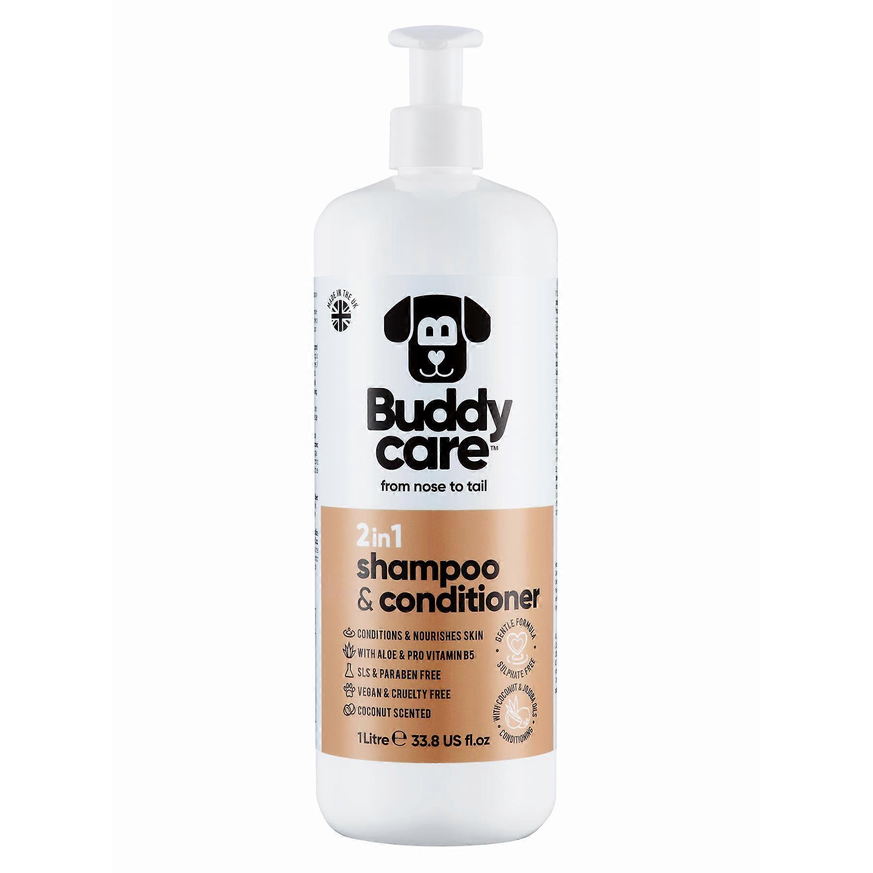 Buddycare - Shampoing et après-shampoing 2 en 1 - Noix de coco - 1 L