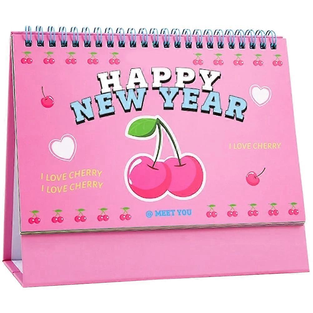 4Pcs Pink Desk Calendar Monthly Calendar for Home and Office Use