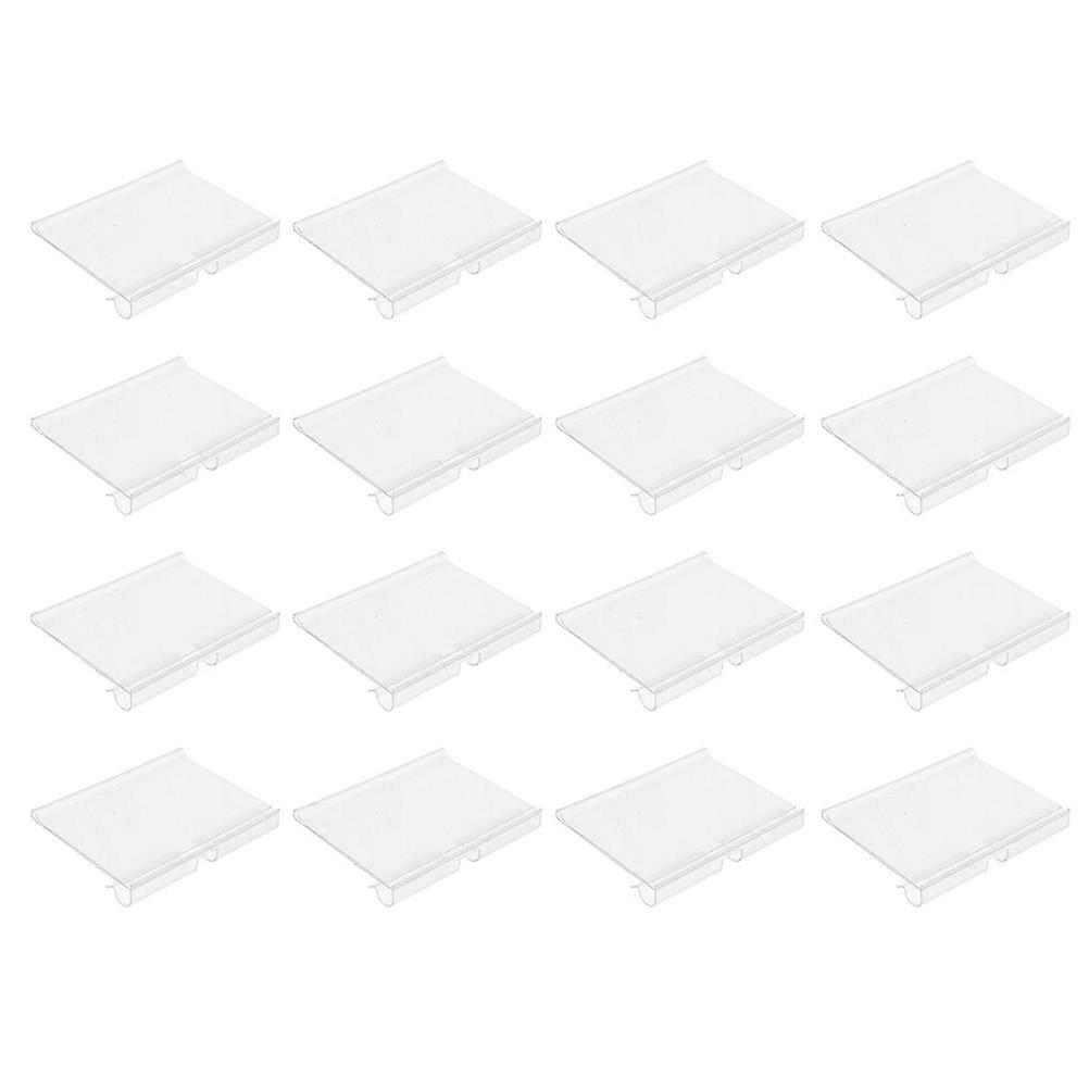Wire Shelf Label Holder PVC for Shop Use 100Pcs White
