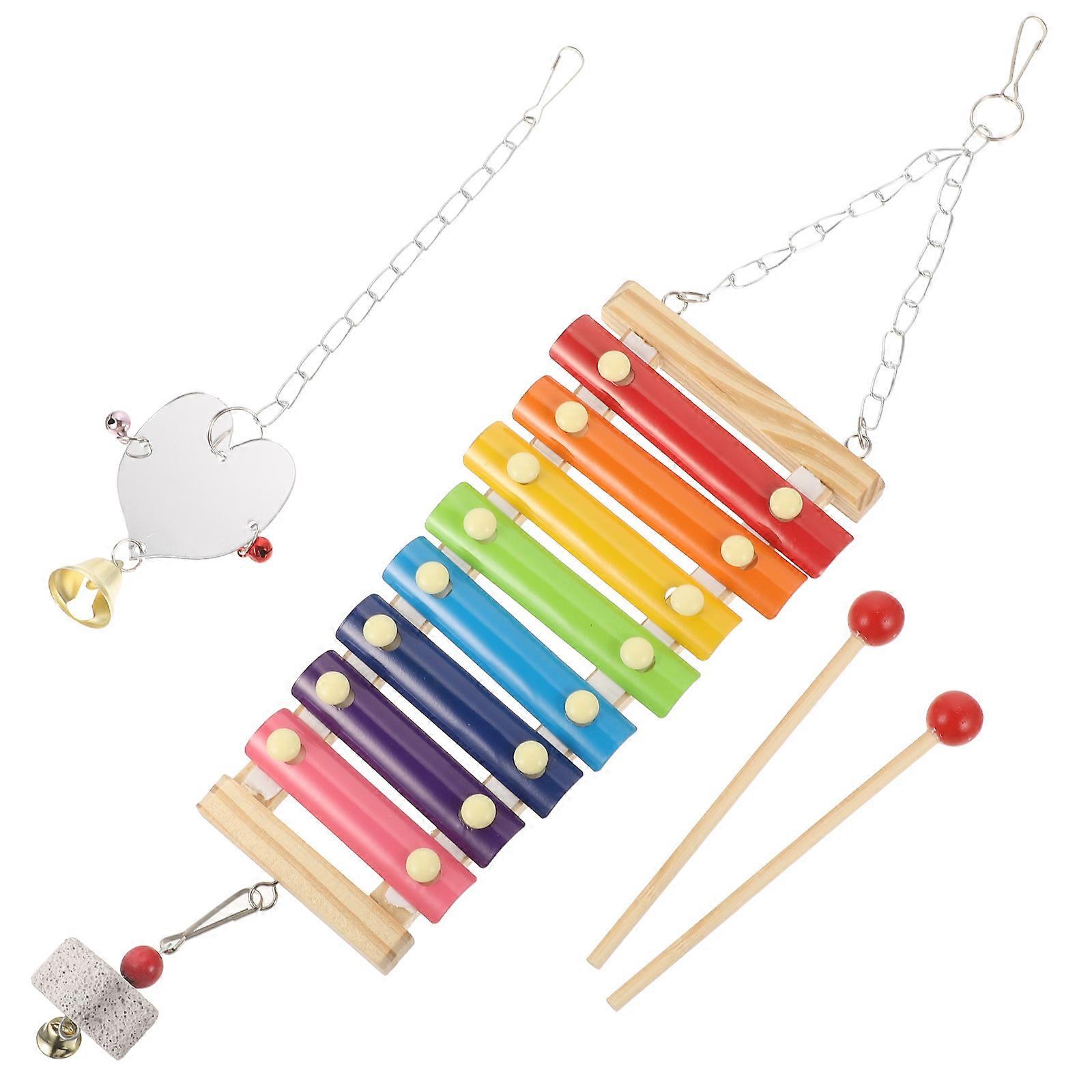 Wooden Chicken Toys Chew Toys Hanging 4Sets Foraging for Pets