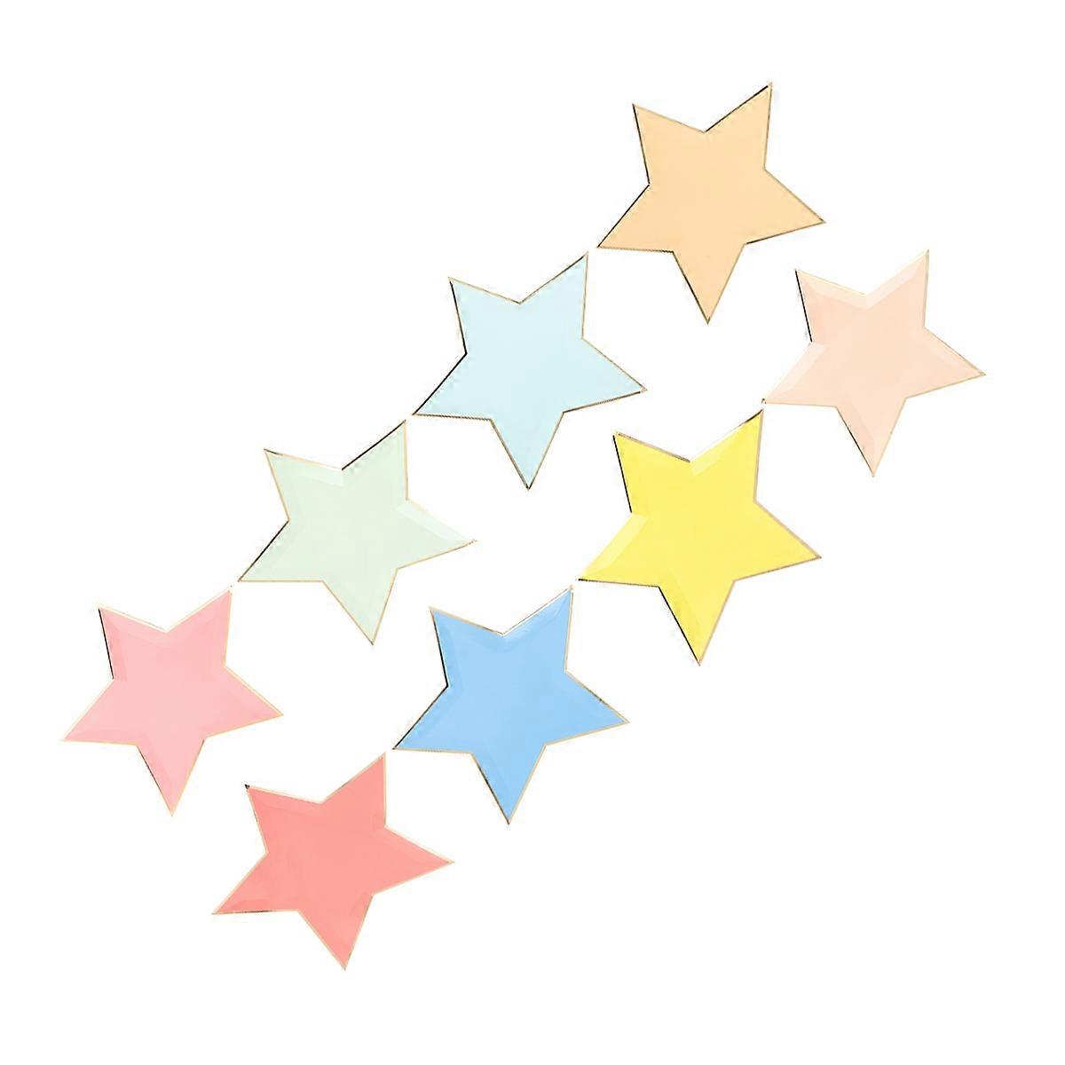 Star Shape Paper Plates For Outdoor Picnics 8Pcs