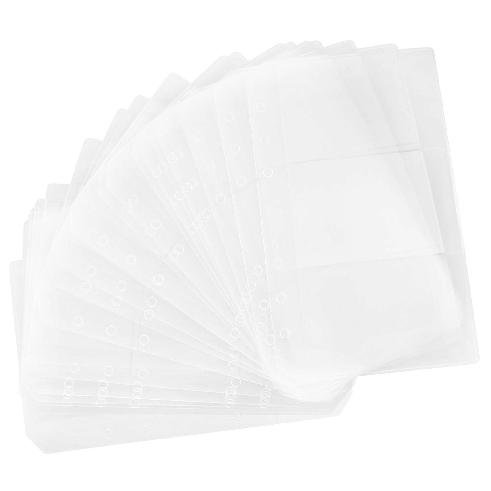 Binder Pocket Transparent PVC Folder for Document Organization 100 Sheets