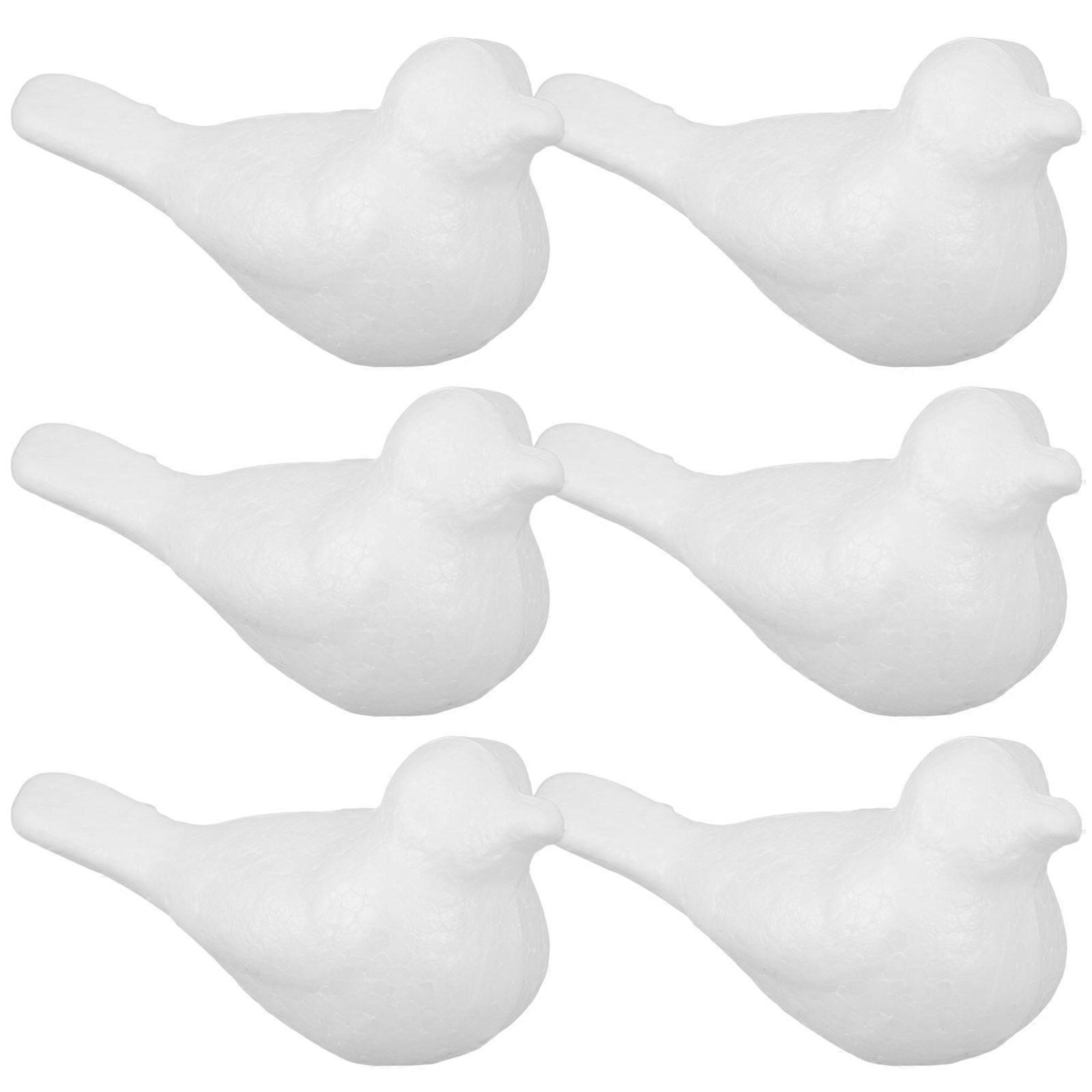 Crafts Foam White Bird Ornaments for Decoration 24Pcs
