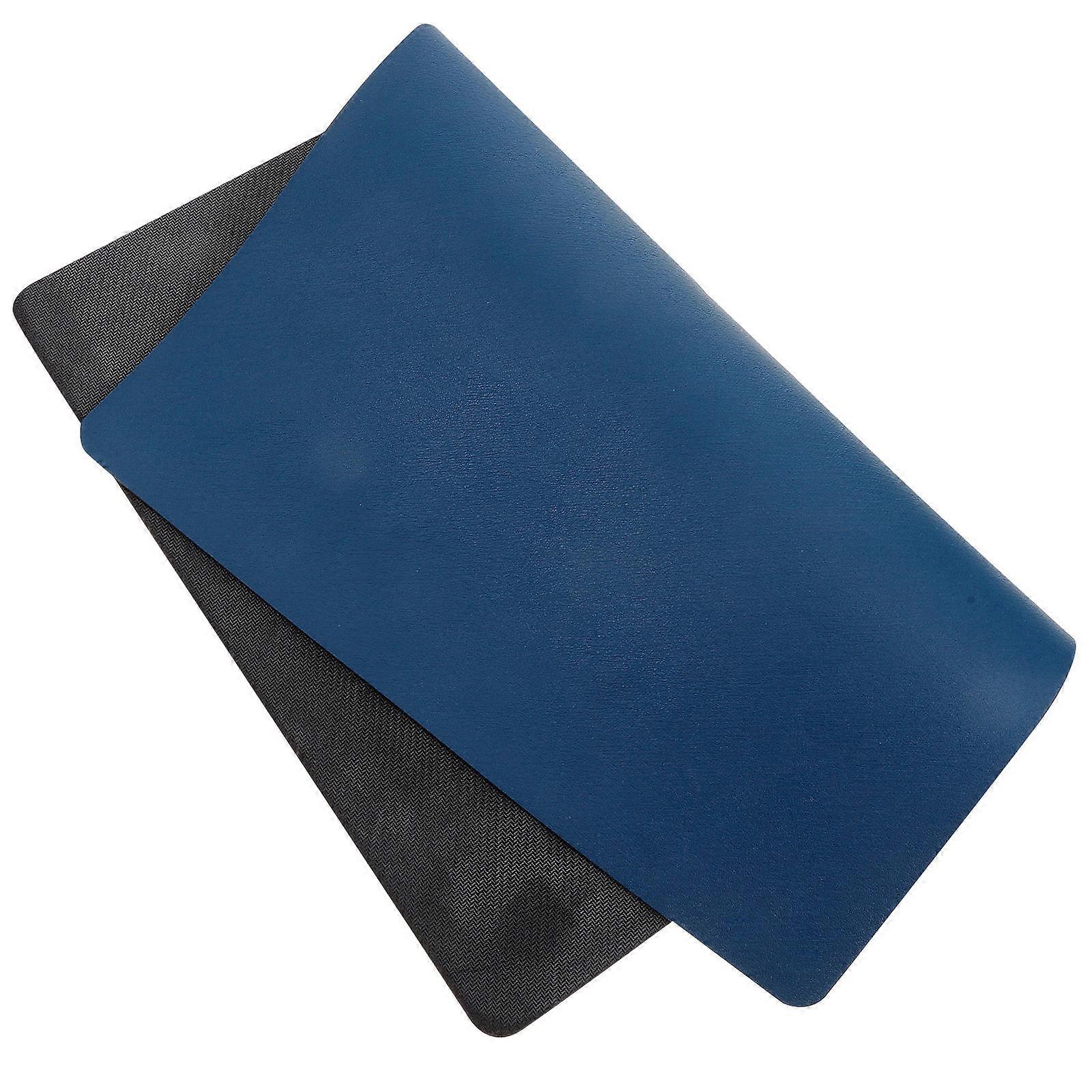 Non-Slip Bathroom Floor Mat Water Absorption Function 3Pcs Blue Pads