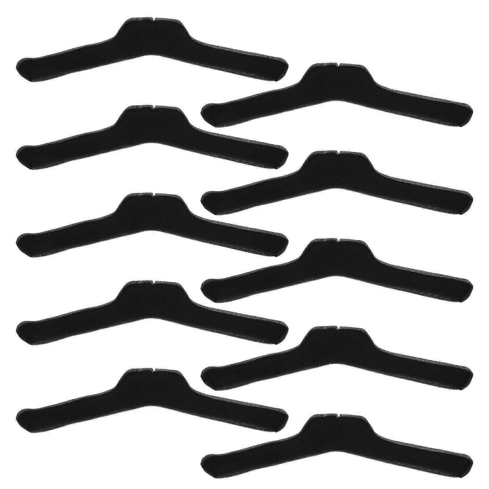 Convenient Clothes Hanger Sponge Sleeve Protector for Hangers 20Pcs Black