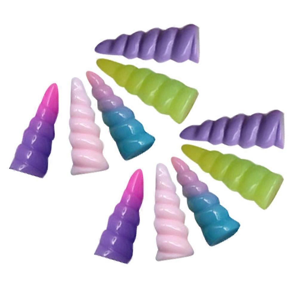 Spiral Shaped Unicorn Horn Toys 10 Pcs Random Color Decorations Ideal For Party Supplies
