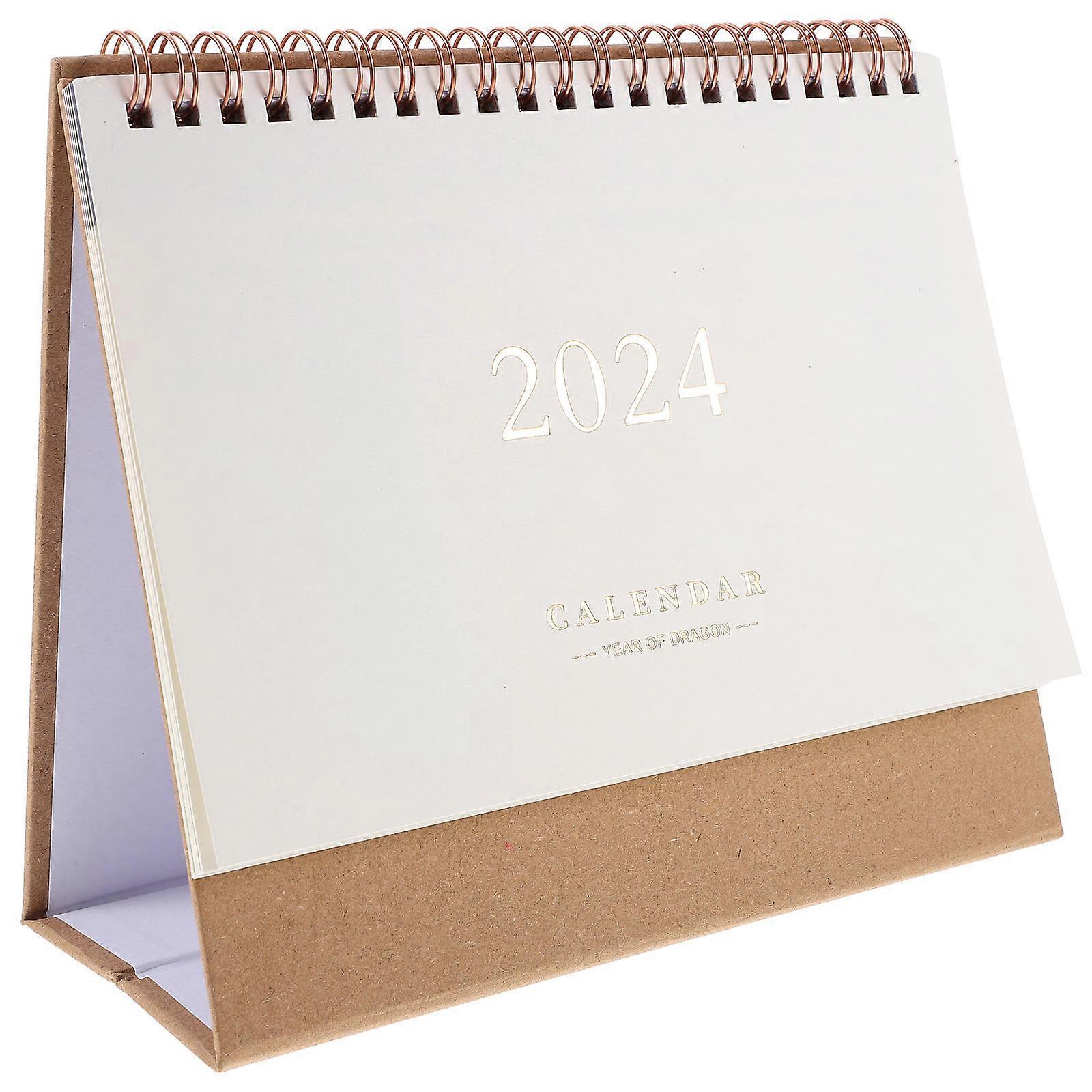 2024 Desk Calendar Flip Calendar Paper for Daily Use 4Pcs Set
