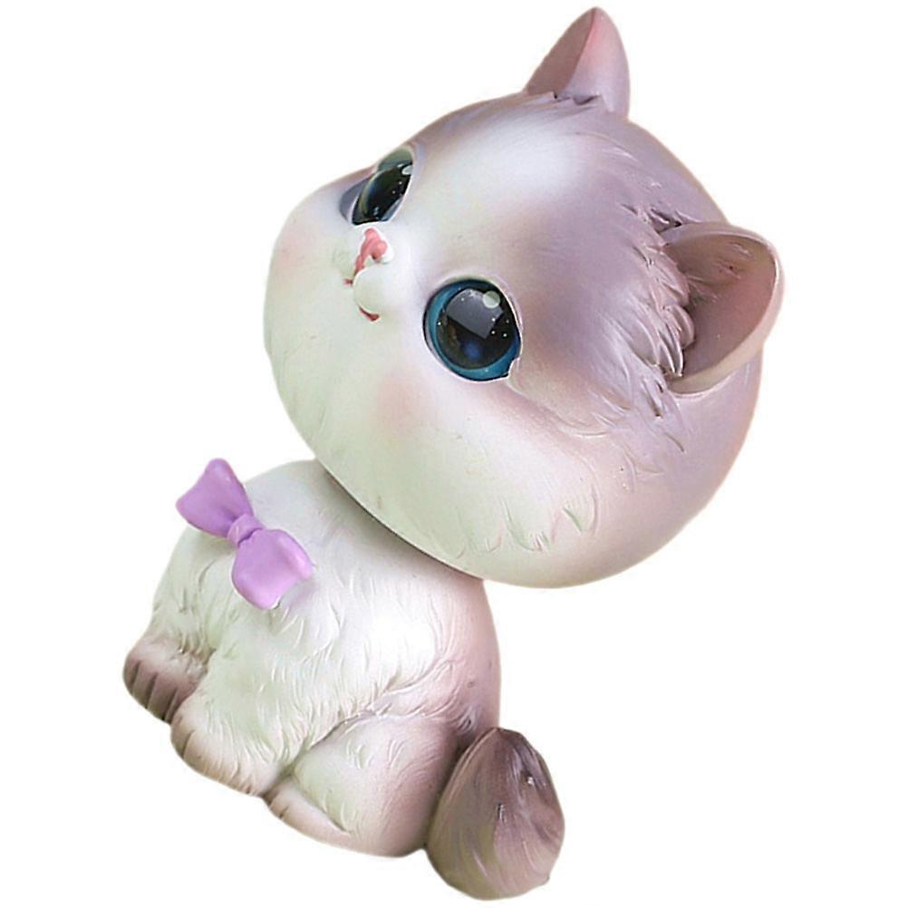 Resin Cat Figure 3Pcs Chic Kitten Shaped Ornament For Home Decoration Multi Color Desktop Decoration