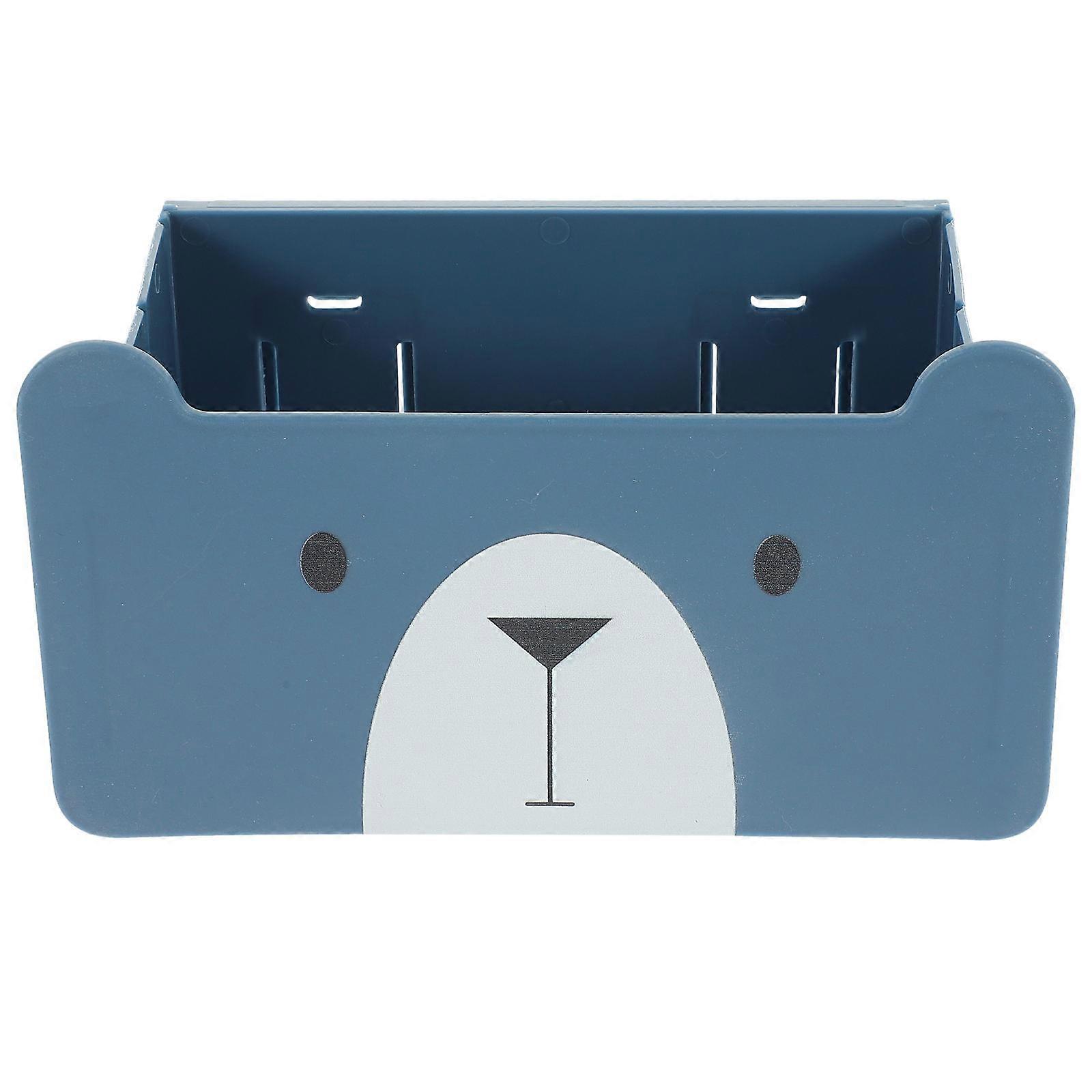 Multi-Functional Kitchen Sink Draining Organizer Rack For Home Use 12X9.5Cm Blue Plastic Drainage 1Pcs