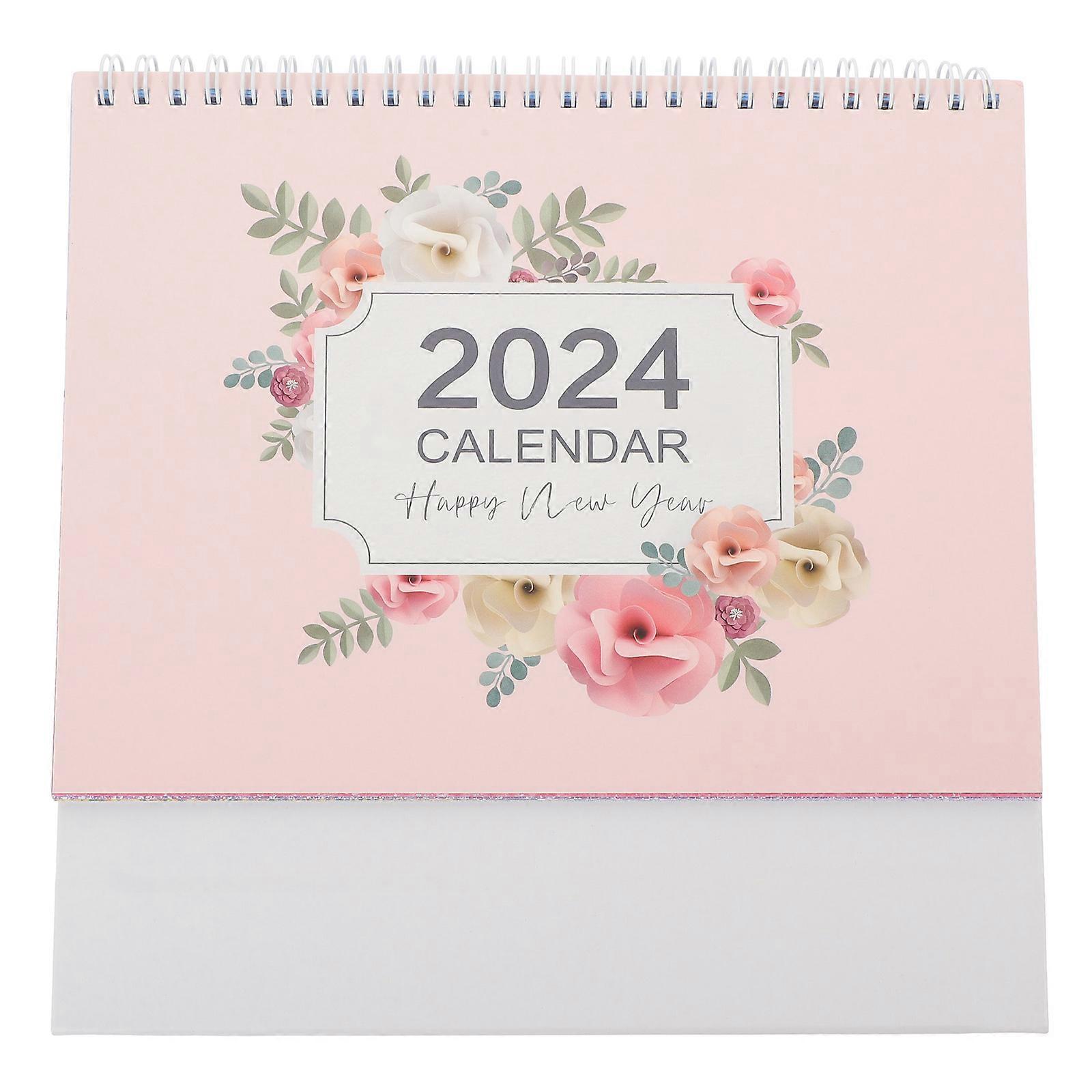 Desktop Calendar 2024 Year Edition Daily Planning Calendar Multi Color Paper 1Pack