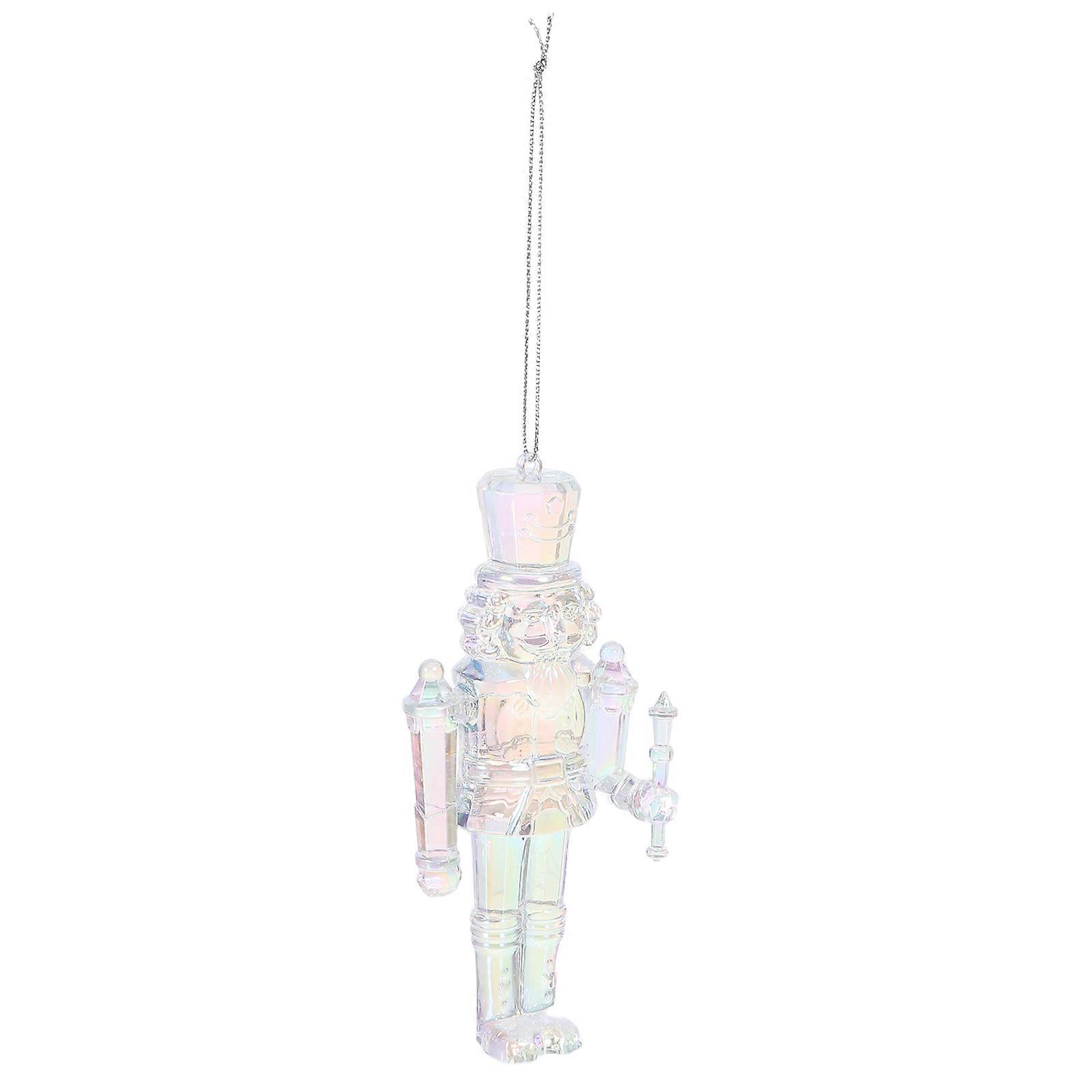 Festive Nutcracker Acrylic Nutcracker Pendant for Tree Transparent Decoration