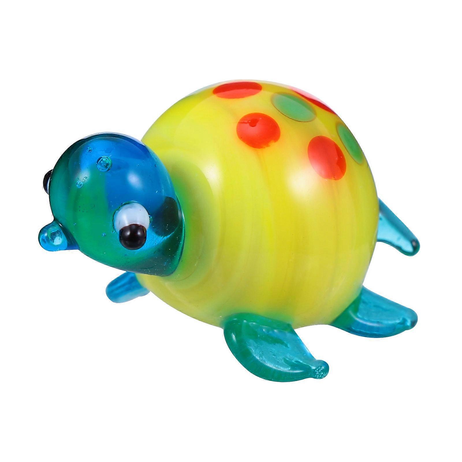 Mini Turtle Glass Turtle Ornament Handmade for Decoration