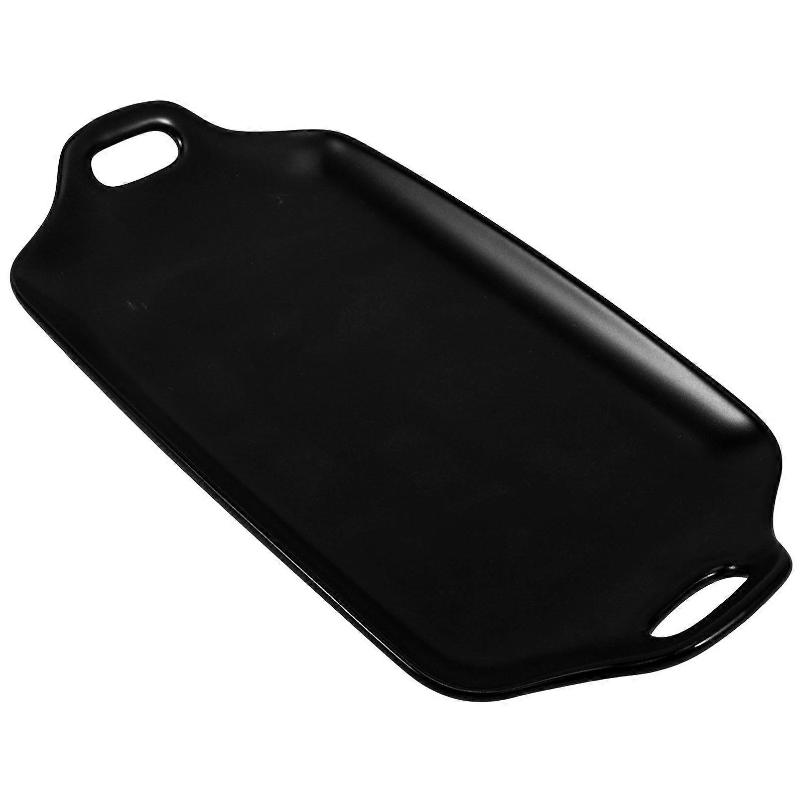 Porcelain Serving Tray for Oven Use 3Pcs Ceramic Black Baking Pan Set