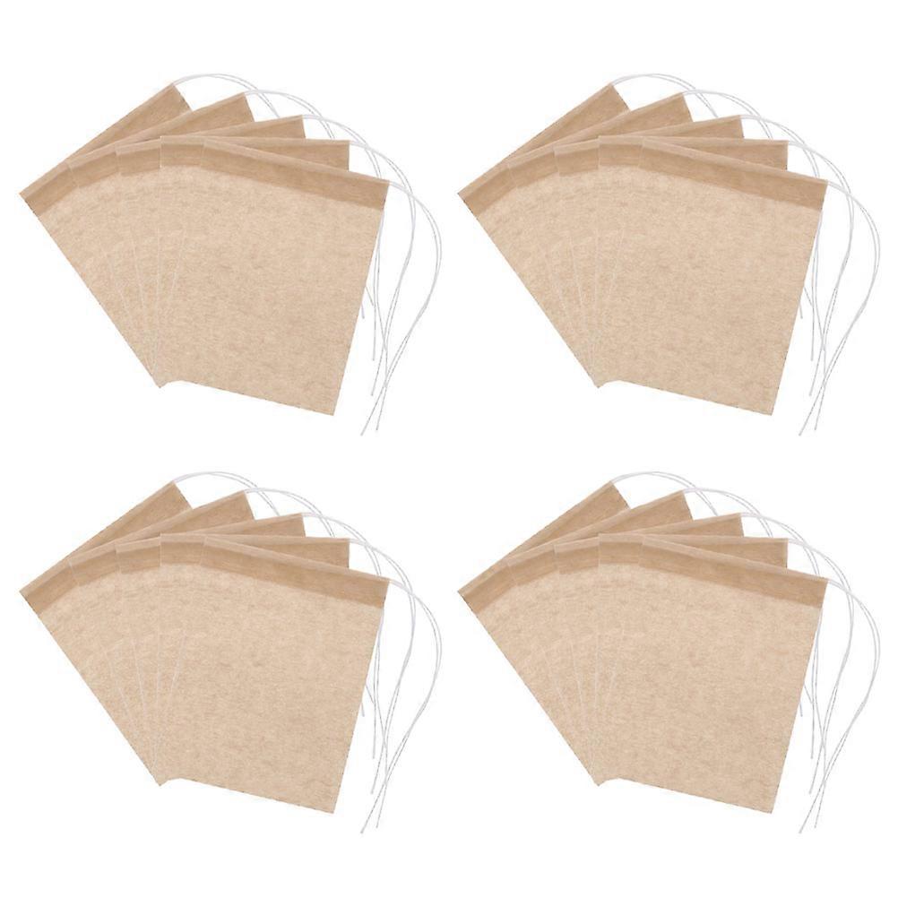Drawstring Tea Bag 800 Pcs Suitable For Loose Tea And Spices 3.1X2.4X0.1in Brown Heat Resistant Storage