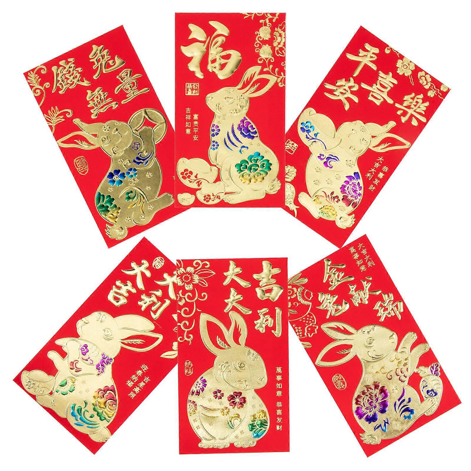 Money Envelopes for Festival 150Pcs Red Envelopes with Cartoon Patterns