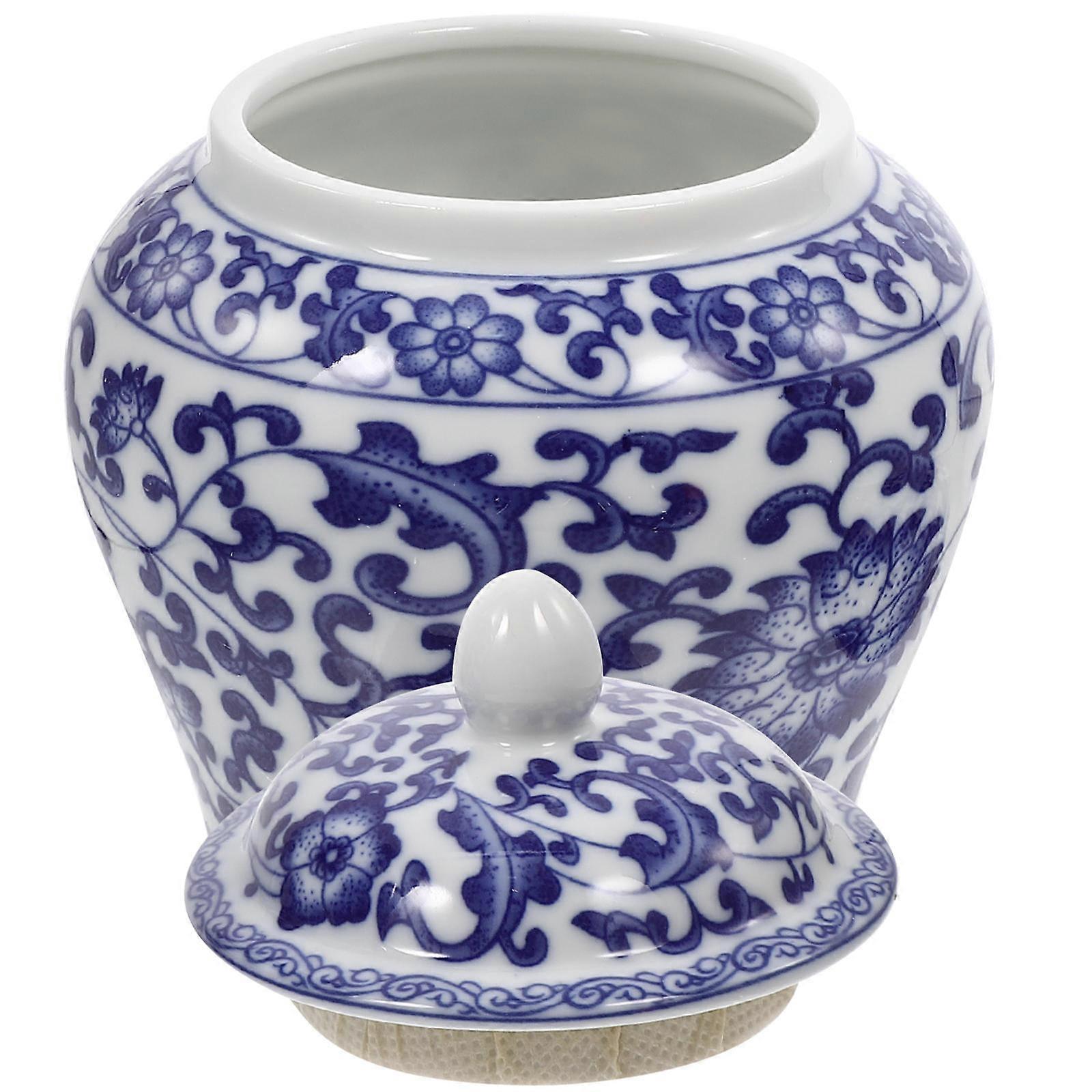 Tea Storage Jar 3Pcs Ceramic Canister Retro Chinese Style Airtight Container Ideal For Home Storage Multi Size Moisture Protection