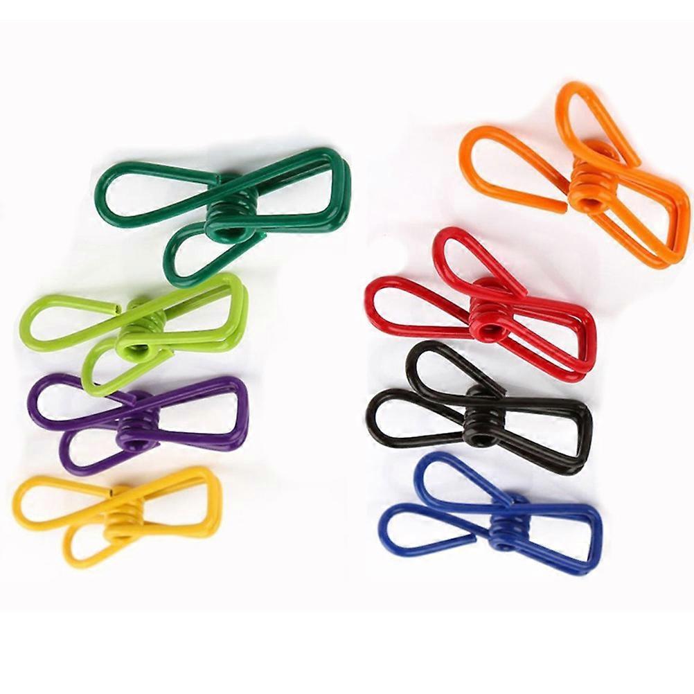Clothes Pins Multi-Purpose Steel Wire Clips for Clothes Use 20Pcs Assorted Color