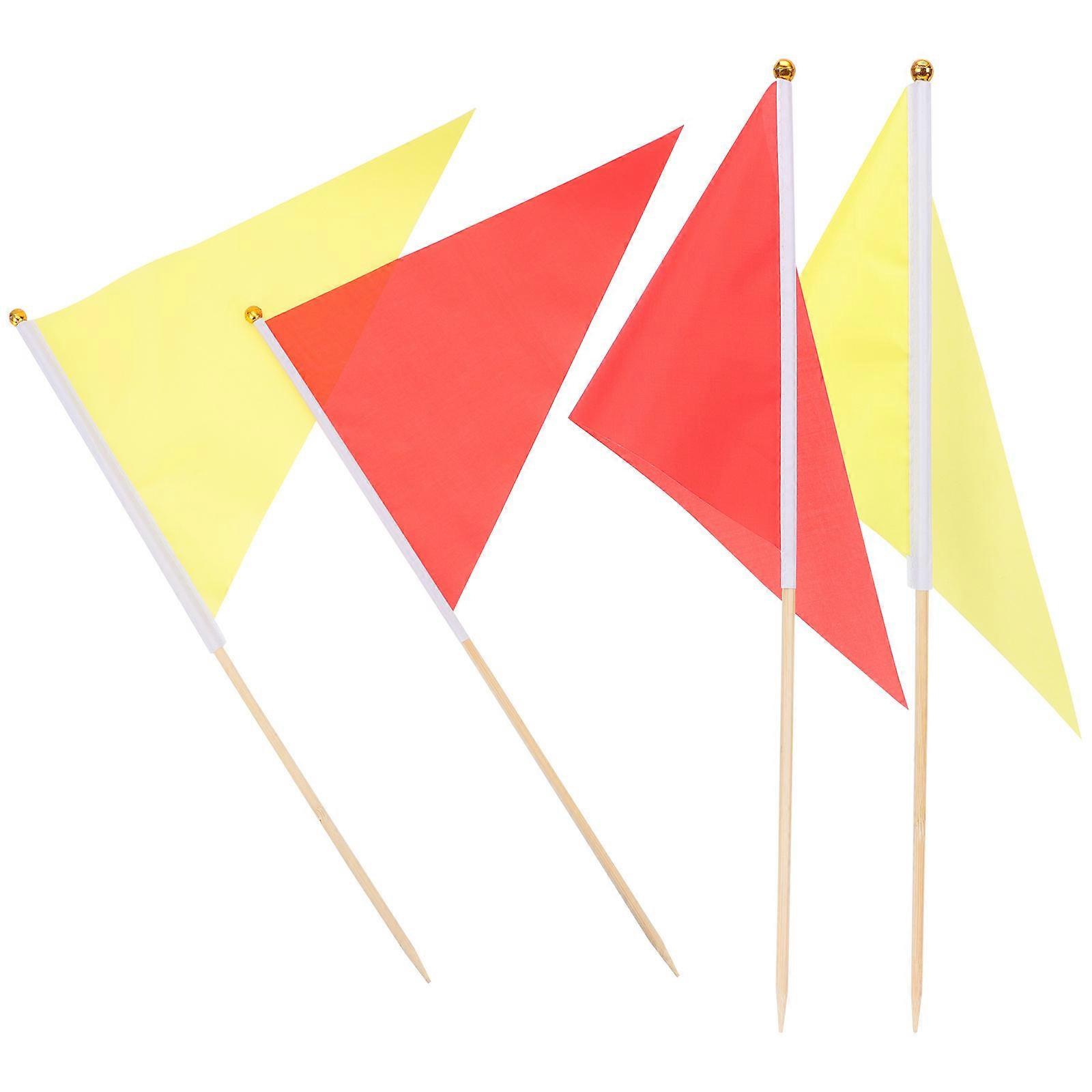 Survey Flags Triangle Marking Flags for Lawn Boundary 20Pcs