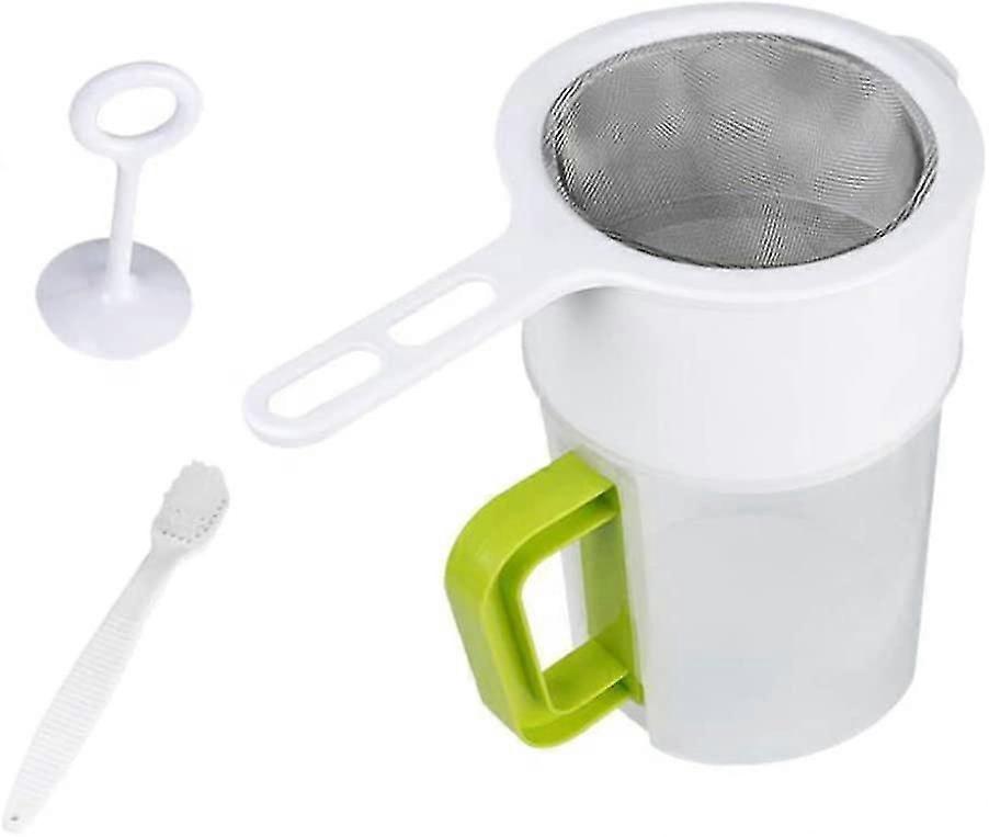 Food Strainer Multiple Usage Nut Milk Soy Milk Juice Tea Filter Cup Yogurt Strainer for Home Kitchen 1. 5L