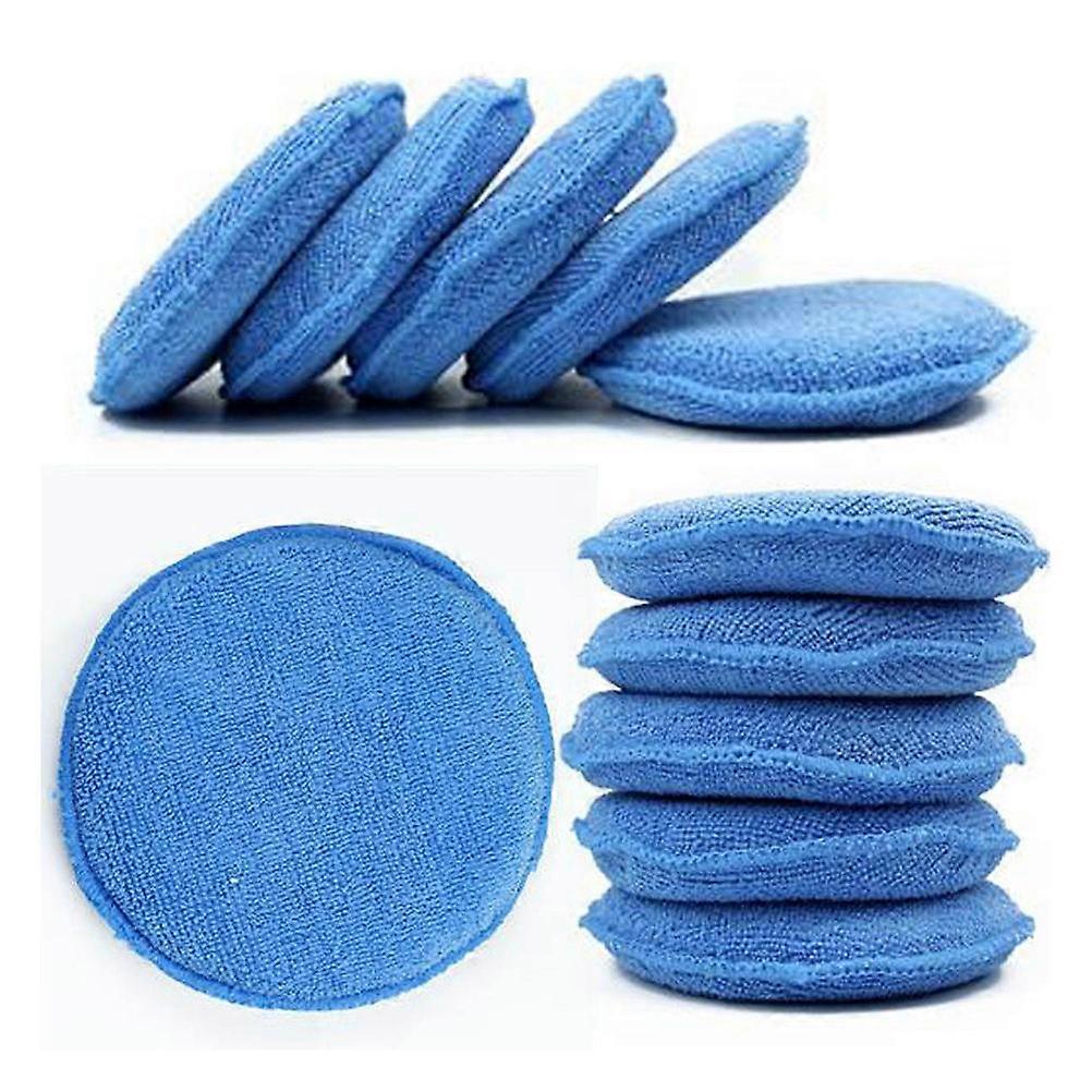 Blue Waxing Polish Sponge for Car Detailing 6Pcs Vehicle Applicator Pads