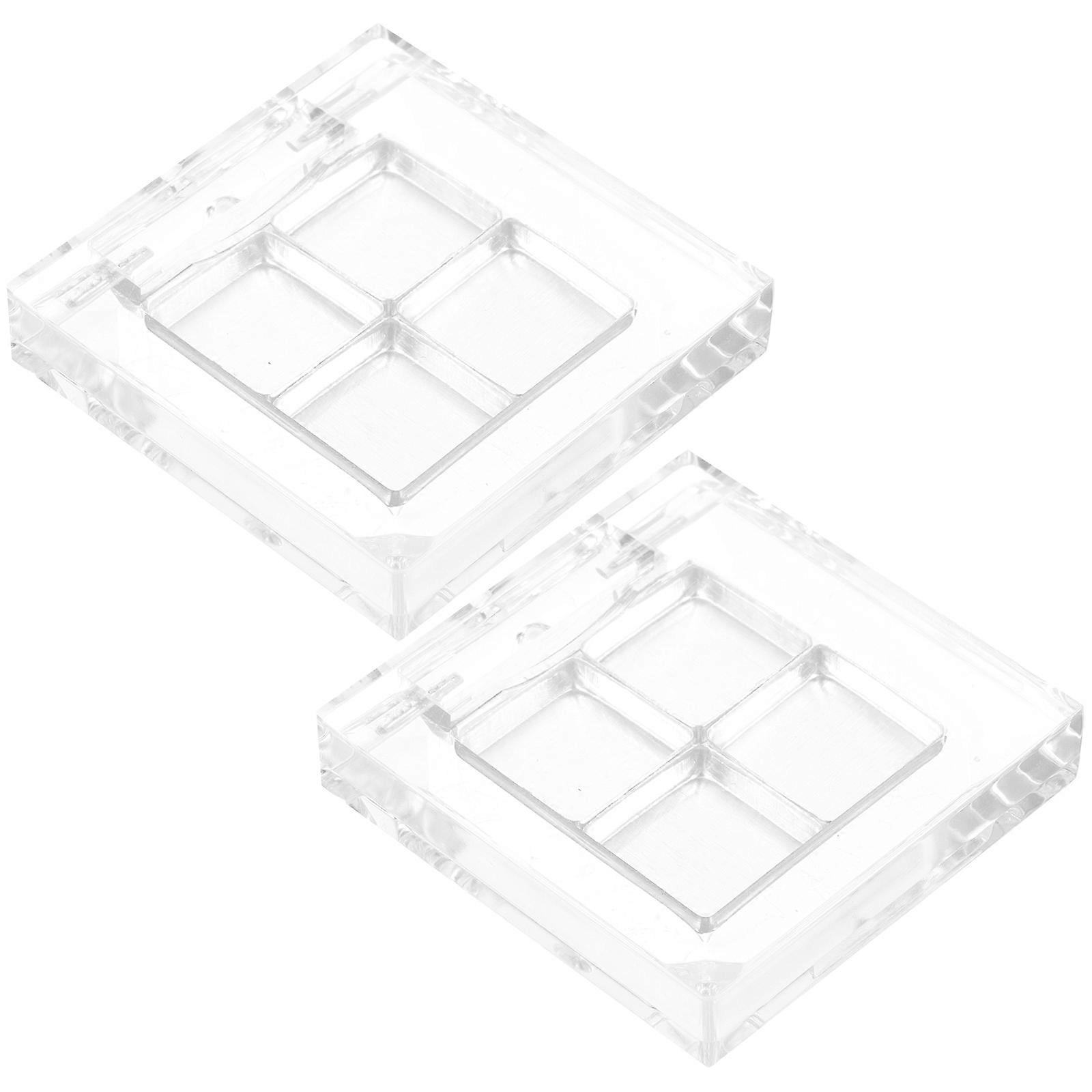 Acrylic Eyeshadow Box for Makeup Storage Transparent 8Sets Refillable Palette