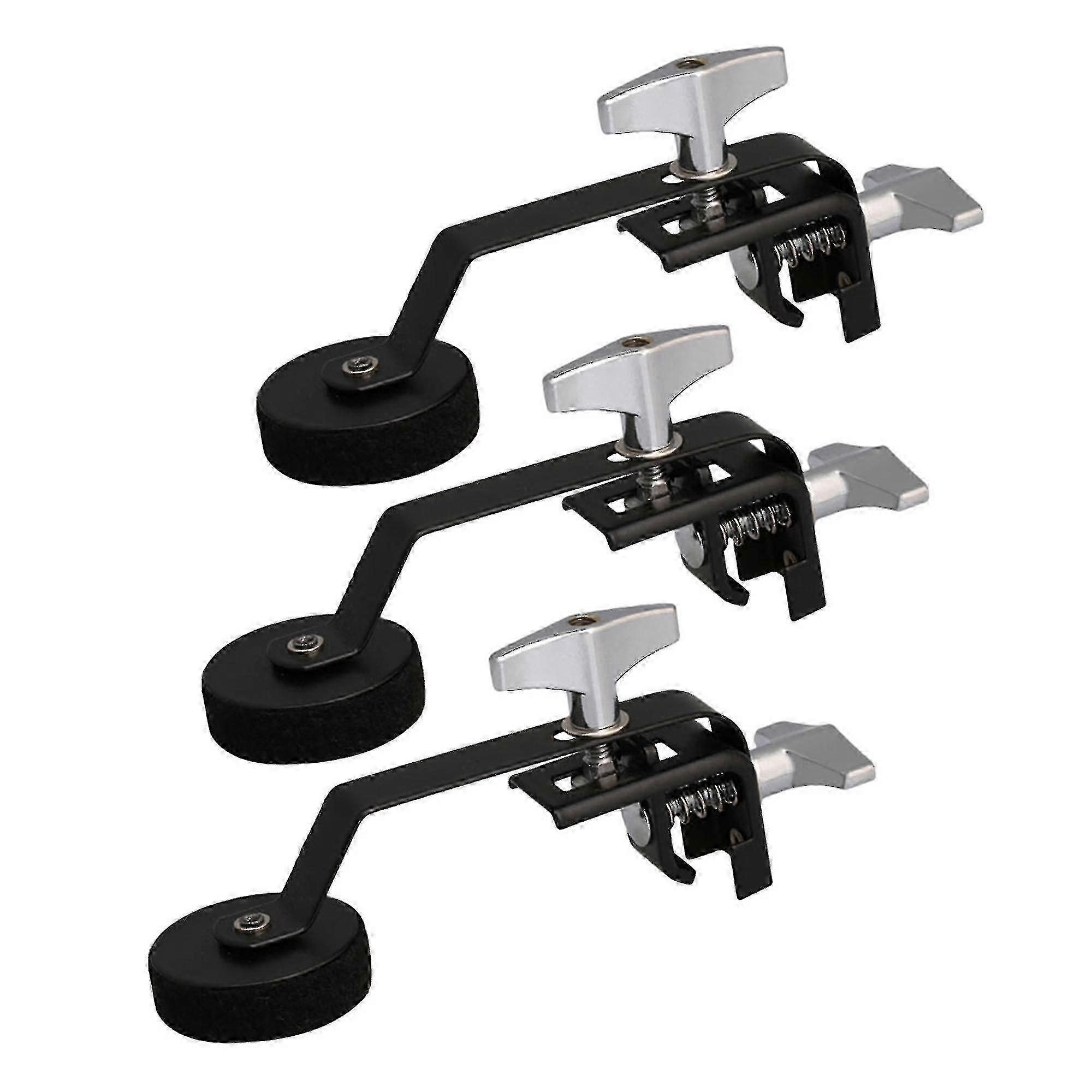 Schwarz Metall Filz Rack Drum Interne Klangregelung Drum Schalldämpfer Set von 3