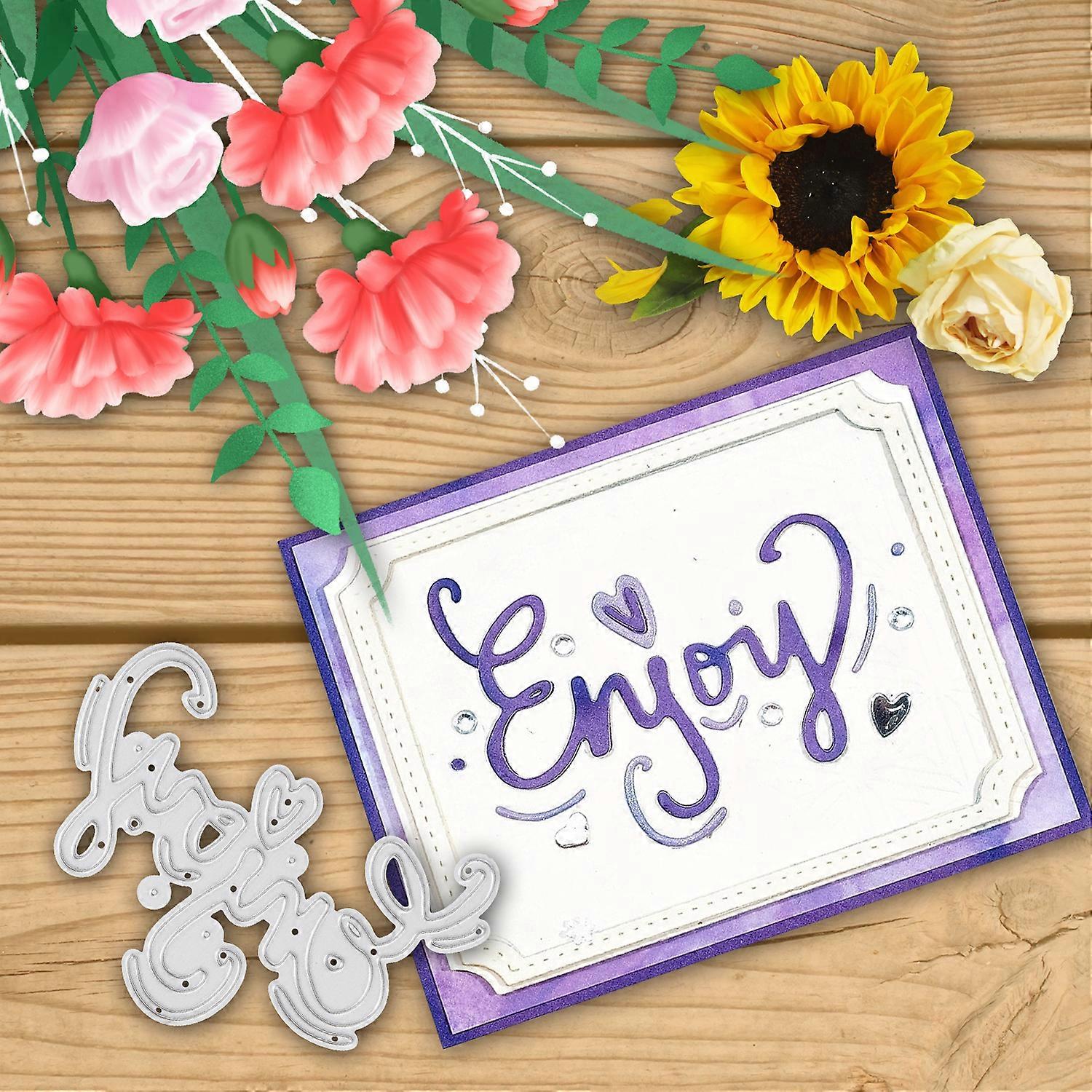 1PC Enjoy Metal Cutting Dies Die-cut Crafts Stencil Tool for DlY Handmade Scrapbook Cards