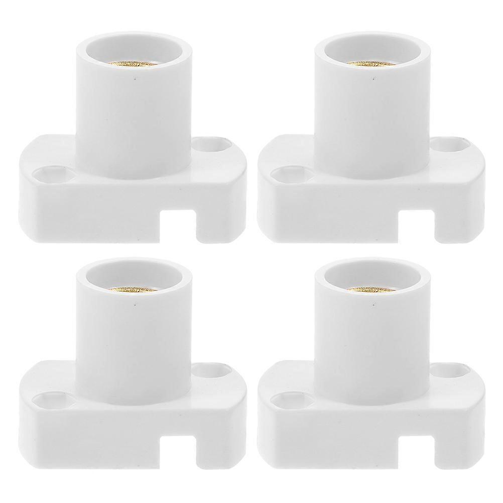 Screw Bulb Socket Lamp Holder E12 for Lamp Use 20Pcs White Rectangular Design