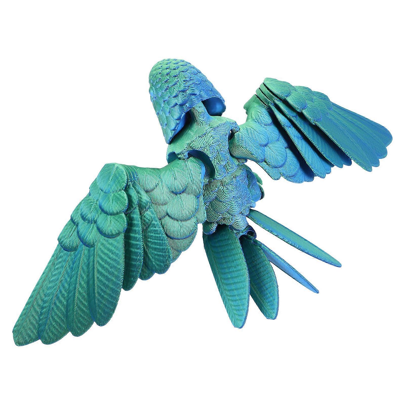 Movable Wing Parrot Statue For Kids Decorative Use 3Pcs Articulated Bird Toy With Realistic Appearance