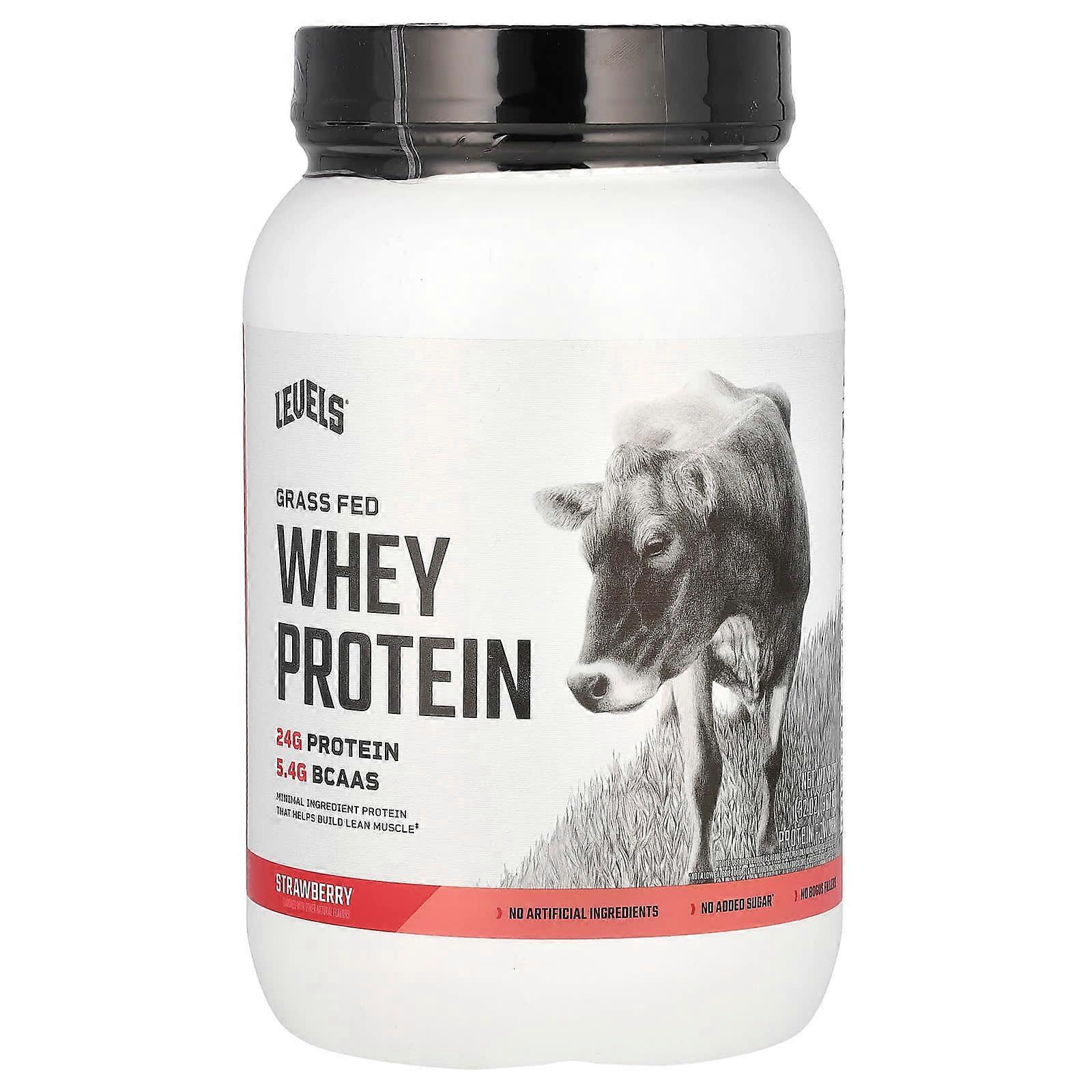 Grass Fed Whey Protein Powder, Strawberry, 2 lb (907 g)