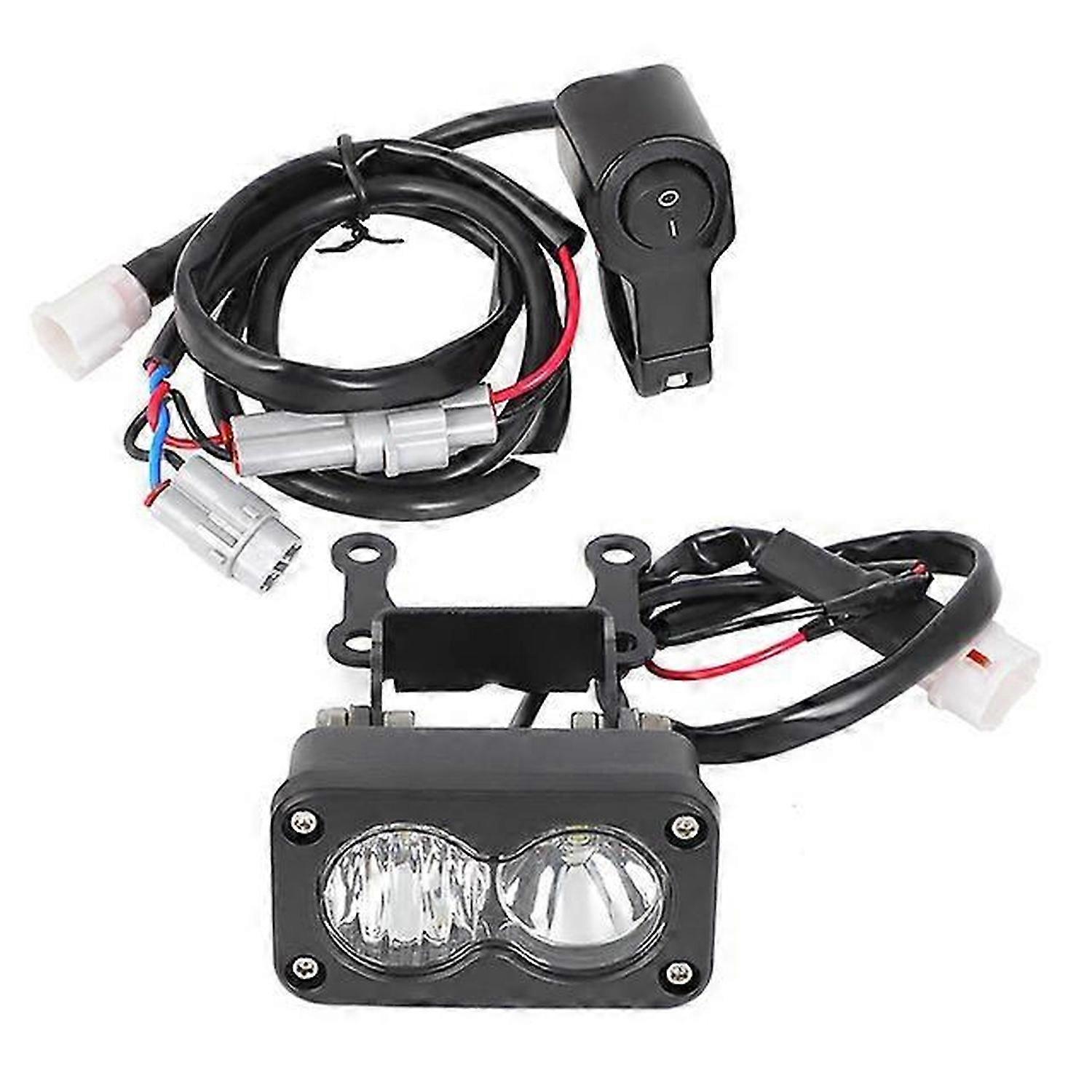 Plug and Play Square 3" Flood Light LED White Front Headlight Switch Combination Kit For Sur Ron SurRon Segway Talaria