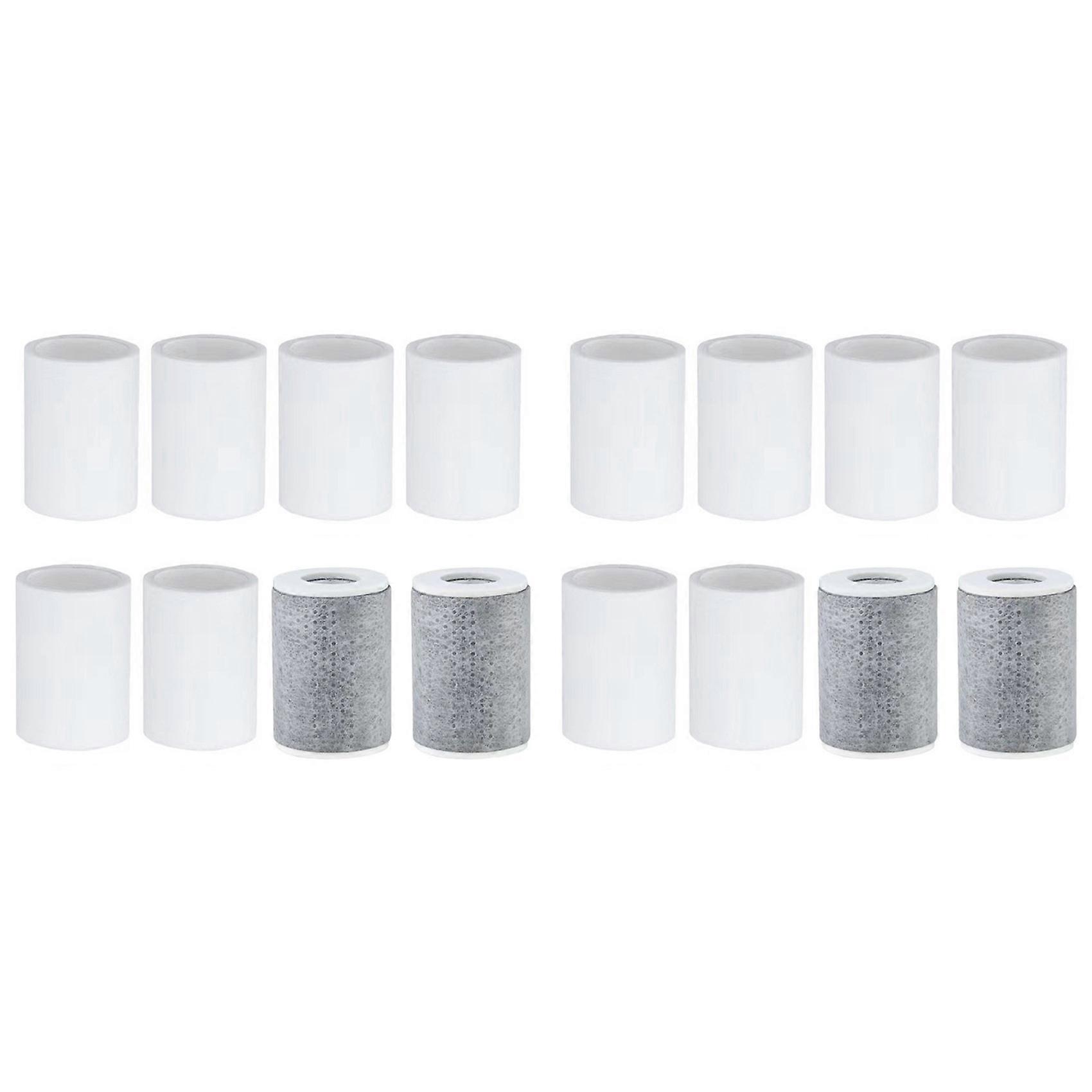 Faucet Extender Filter,16pcs Replacement Set with 4 Carbon Fiber & 12 PP Cotton Filters for Home Bathroom Kitchen